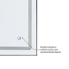 Espelho para Banheiro com LED Retangular 60x80 cm VB Cristais