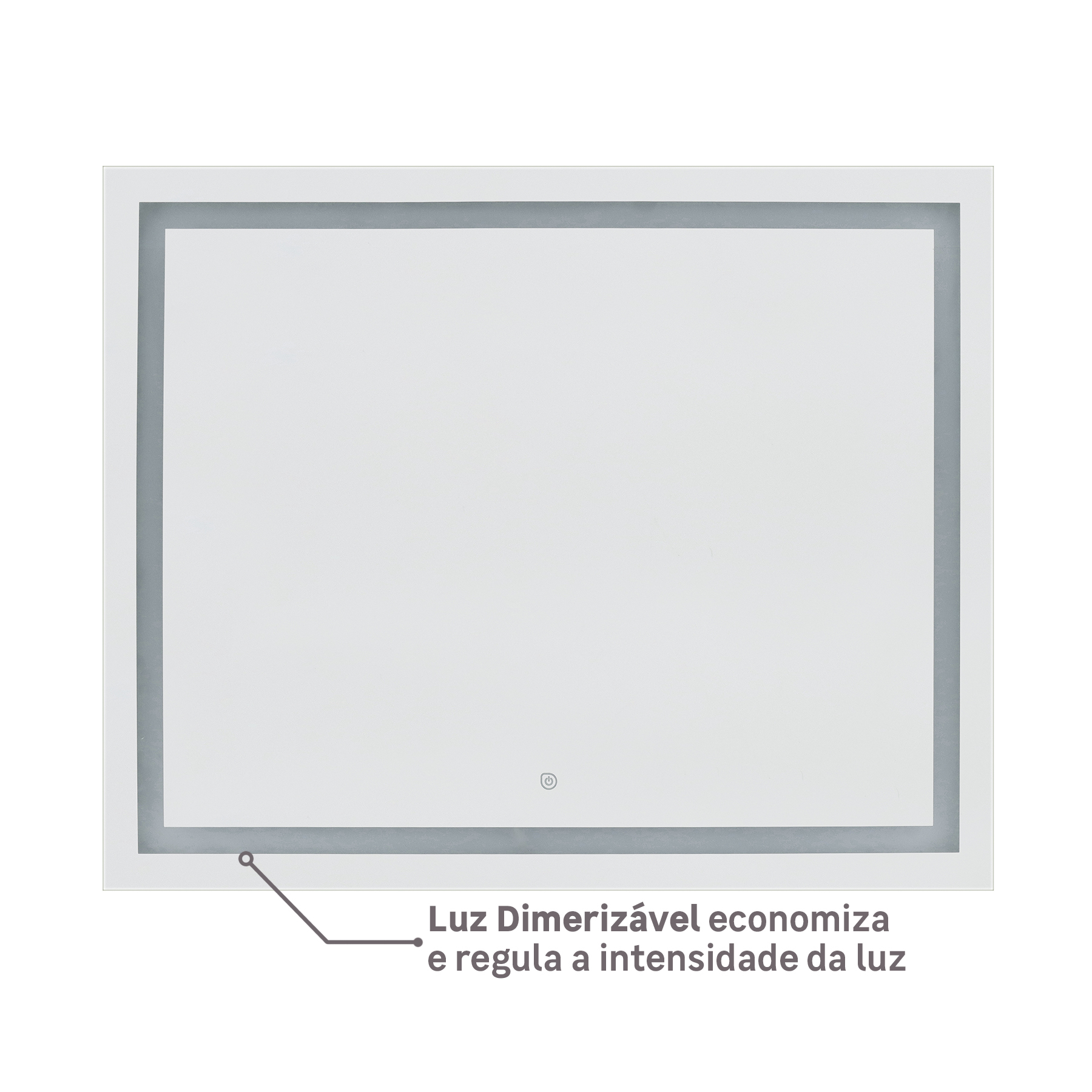 Espelho para Banheiro com LED Retangular Narcissus