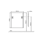 Espelho para Banheiro com LedRetangular 54x52,5cm de Parafusar Cris Metal