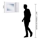 Espelho Para Banheiro Com Painel 60cm 1 Porta Branco Estilare