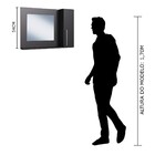 Espelho Para Banheiro Com Painel 60cm 1 Porta Preto Estilare