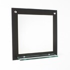 Espelho Para Banheiro Com Prateleira 40cm Grafite