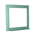 Espelho Para Banheiro Com Prateleira 40cm Verde