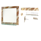 Espelho Para Banheiro Com Prateleira 40cm X 40cm Mais Kit Ace