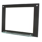 Espelho Para Banheiro Com Prateleira 50cm Preto