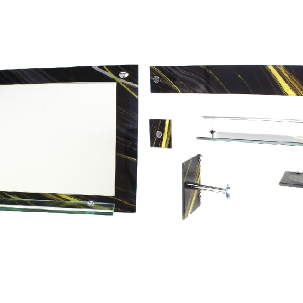 Espelho Para Banheiro Com Prateleira 50cm X 40cm Mais Kit Ace