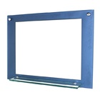 Espelho Para Banheiro Com Prateleira 60cm Azul