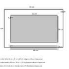 Espelho Para Banheiro Com Prateleira 60cm Azul