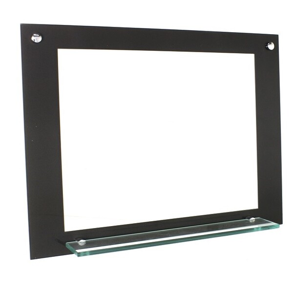 Espelho Para Banheiro Com Prateleira 60cm Grafite