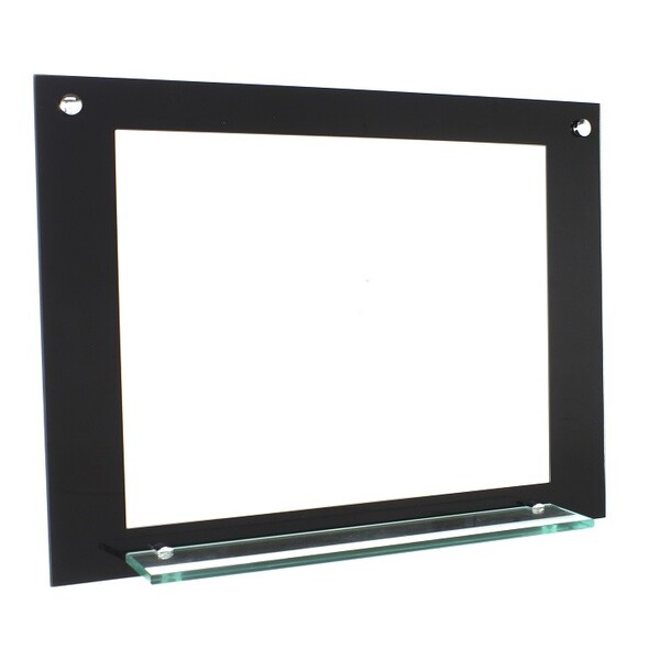 Espelho Para Banheiro Com Prateleira 60cm Preto