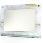 Espelho Para Banheiro Com Prateleira 60cm X 45cm Mármore Bran