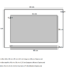 Espelho Para Banheiro Com Prateleira 60cm X 45cm Mármore Bran