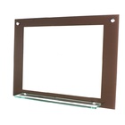 Espelho Para Banheiro Com Prateleira 70cm Marrom