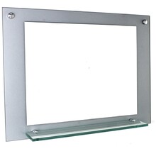 Espelho Para Banheiro Com Prateleira 70cm Prata