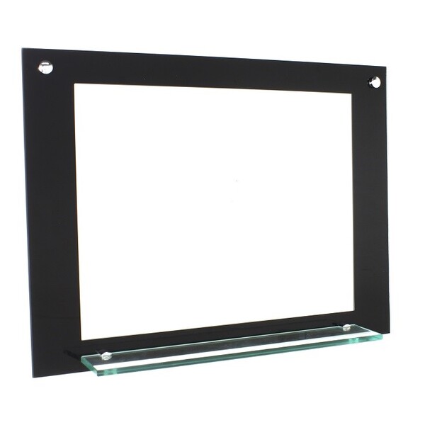 Espelho Para Banheiro Com Prateleira 70cm Preto