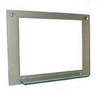 Espelho Para Banheiro Com Prateleira 80cm Champanhe