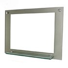 Espelho Para Banheiro Com Prateleira 80cm Champanhe