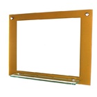 Espelho Para Banheiro Com Prateleira 80cm Dourado Real