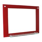 Espelho Para Banheiro Com Prateleira 80cm Vermelho Ferrari