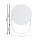 Espelho para Banheiro Redondo Com Moldura Branca 65x55 cm Pratic Circle E2G Design