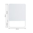 Espelho para Banheiro Quadrado Com Moldura Branca 70x50 cm Square E2G Design