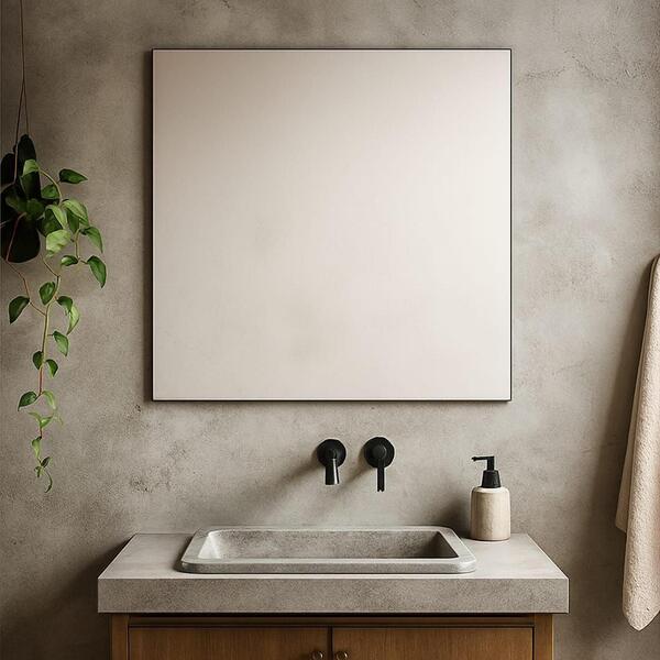 Espelho para Banheiro Quadrado 100x100cm Solara H Chebli