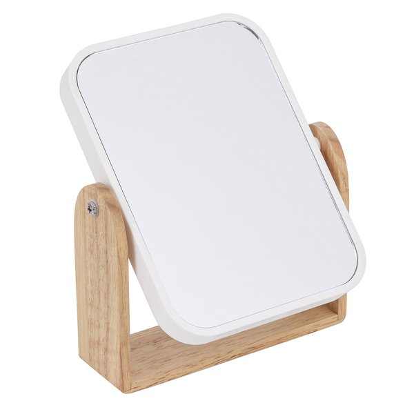 Espelho para Banheiro Quadrado Branco 19,5x15cm Scandi Sensea