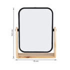 Espelho para Banheiro Quadrado Preto 19,5x15cm Scandi Sensea
