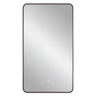 Espelho para Banheiro Retangular LED Bivolt com Moldura Preta 95x63cm Frame Back Light Gavix