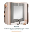 Espelho Para Banheiro Ripy 60cm Cinza