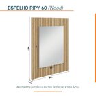 Espelho Para Banheiro Ripy 60cm Wood
