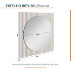 Espelho Para Banheiro Ripy 80cm Branco