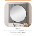 Espelho Para Banheiro Ripy 80cm Cinza