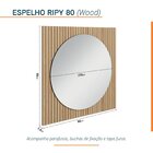 Espelho Para Banheiro Ripy 80cm Wood