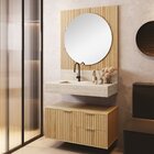 Espelho Para Banheiro Ripy 80cm Wood