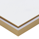 Espelho para Banheiro LED com Moldura Serena Dourado 60x60cm Spot Line