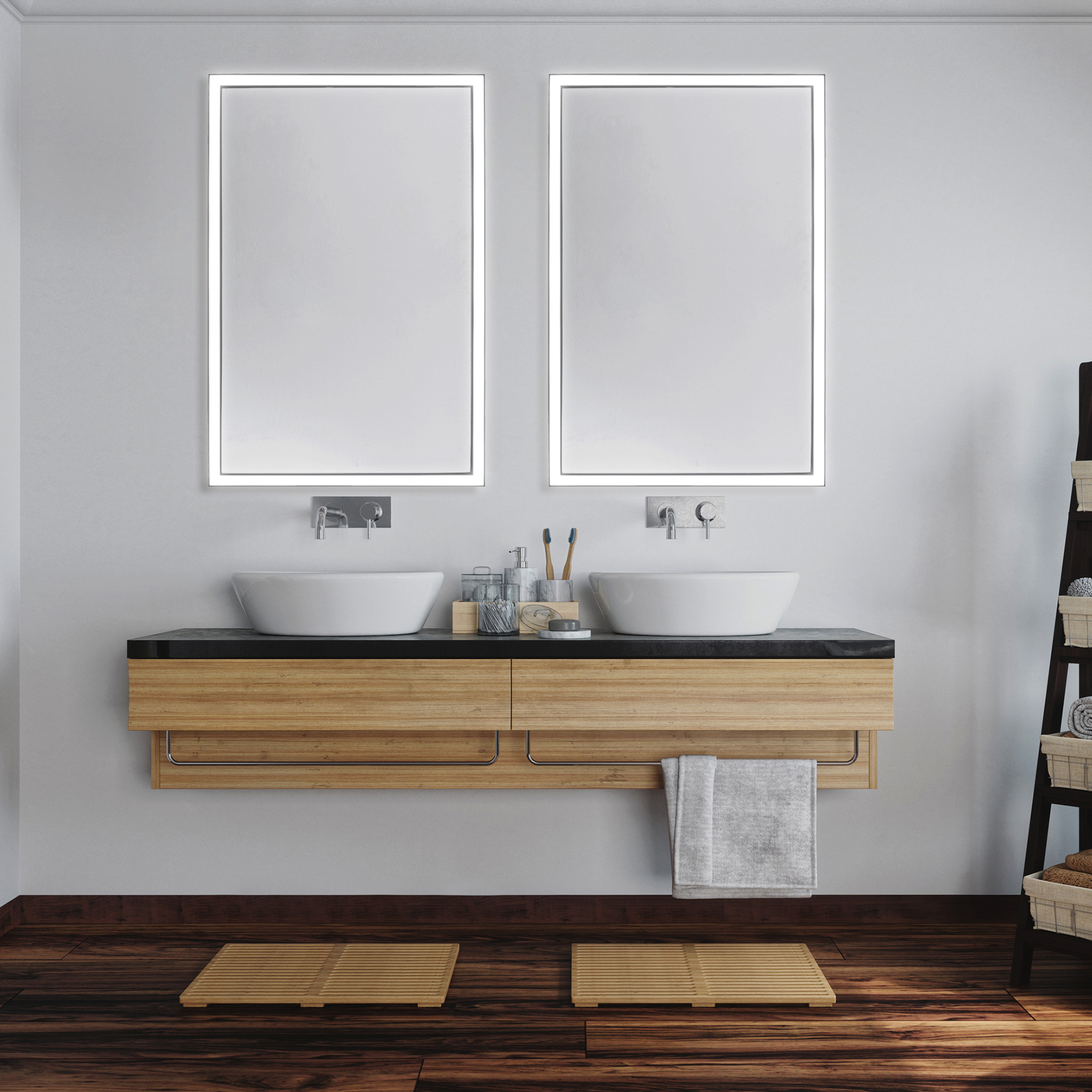 Espelho para Banheiro com LED Retangular Serena