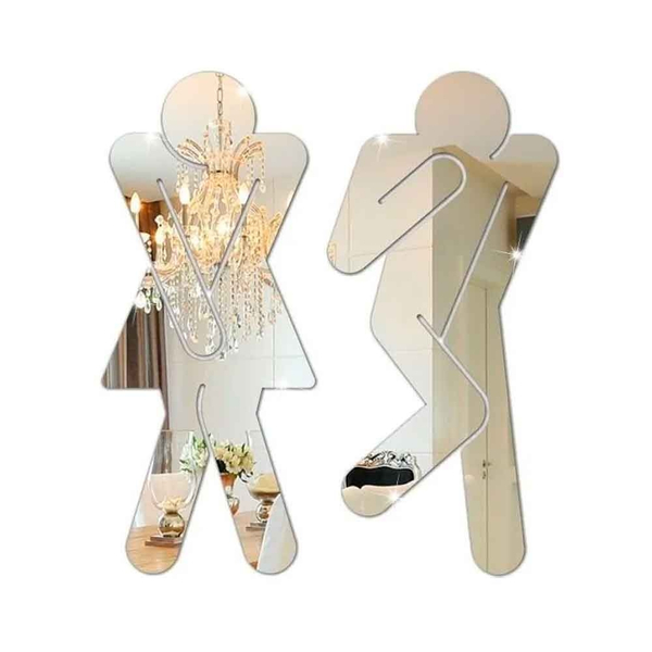 Espelho Para Decoração Para Porta Banheiro Bar Restaurante Fe