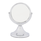 Espelho para Maquiagem de Bancada com Lente de Aumento Jolie 20,5x15x14cm Prata CrysBel