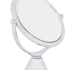 Espelho para Maquiagem de Bancada com Lente de Aumento Jolie 20,5x15x14cm Prata CrysBel