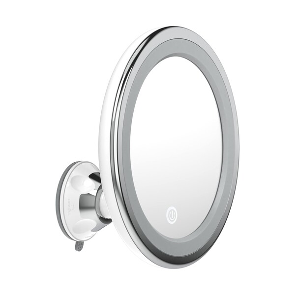 Espelho para Maquiagem Vidro e Plástico Redondo com Iluminação Beauty Sensea