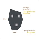 Espelho Para Salão De Beleza Grande 60x110cm Moai Preto