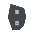 Espelho Para Salão De Beleza Orgânico 44x64cm Moai Preto