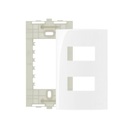 Espelho Placa 4x2 2 Postos Separados Com Suporte Sleek Margir