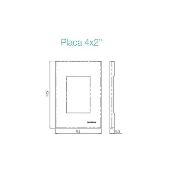 Espelho Placa 4x2 Cega Com Suporte Sleek Margirius | Leroy Merlin