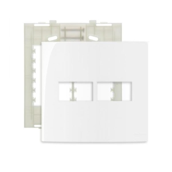 Espelho Placa 4x4 2 Postos Com Suporte Sleek Margirius