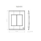 Espelho Placa 4x4 6 Postos Tramontina Liz