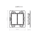 Espelho Placa 4x4 Saída De Furo Tramontina Liz