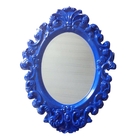 Espelho Plastico Oval Indigo Big Princess Azul Peq 41 4 X 30
