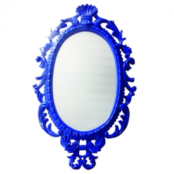 Espelho Plastico Oval Indigo Giant Princess Azul 73 X 44 X 3